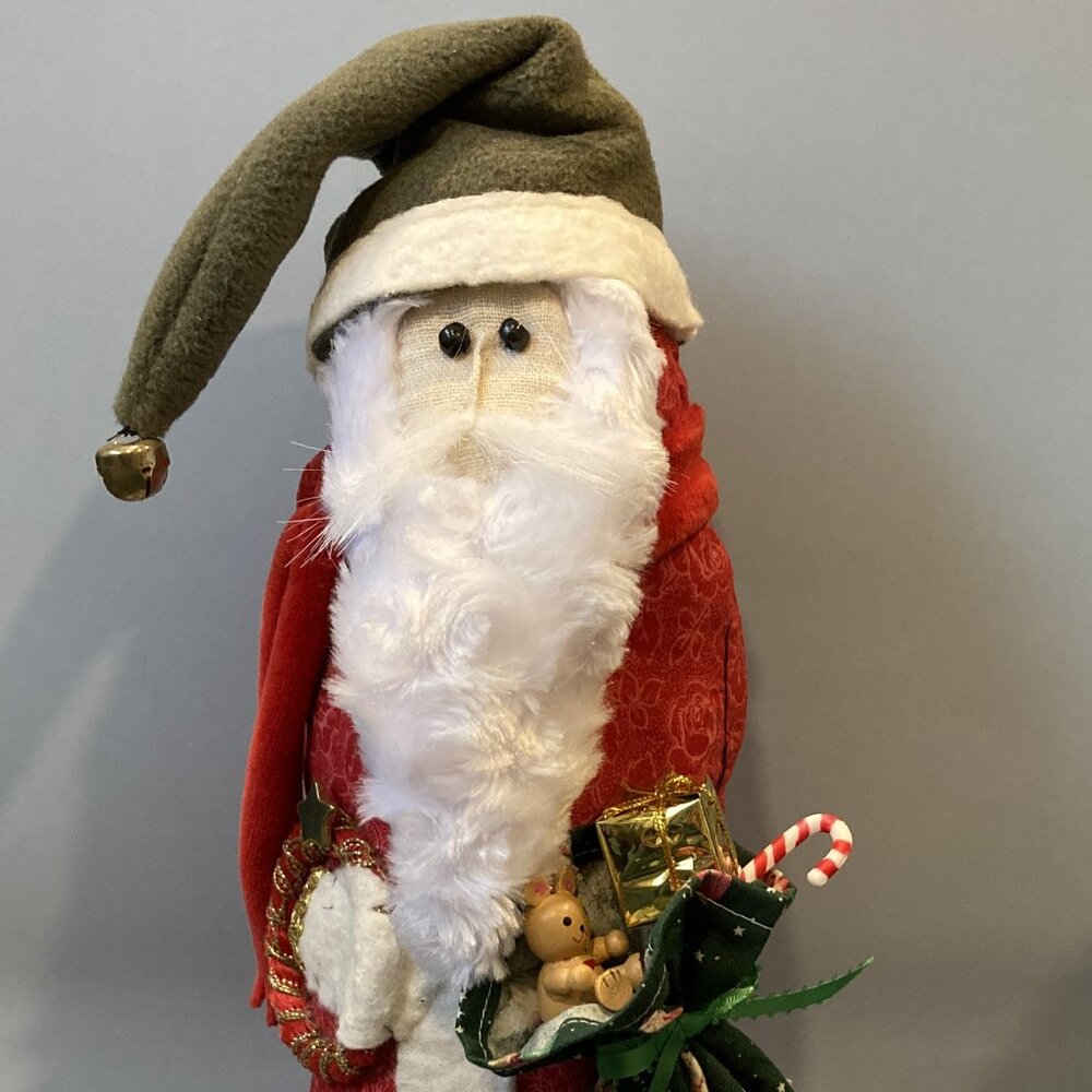 Handcrafted New Santa Figurine "Long Tall Santa" Uniquely One of a Kind Made USA